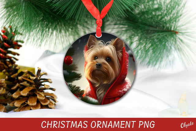 3D Dog Christmas Ornament. Dog Sign Sublimation Sublimation Olga Terlyanskaya 