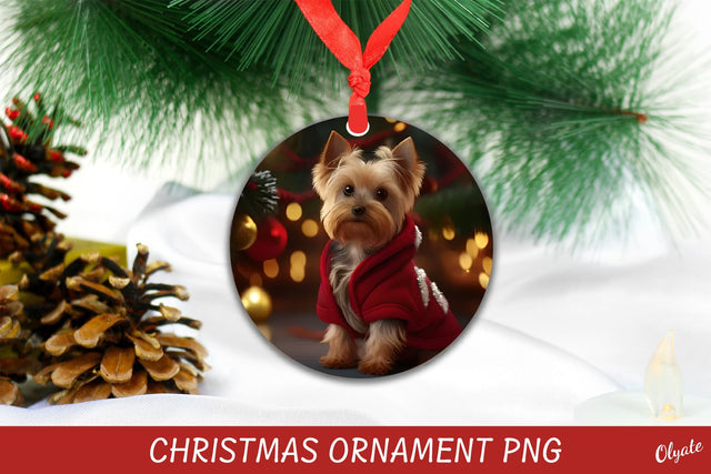 3D Dog Sublimation. Dog Christmas Ornament Sublimation Olga Terlyanskaya 