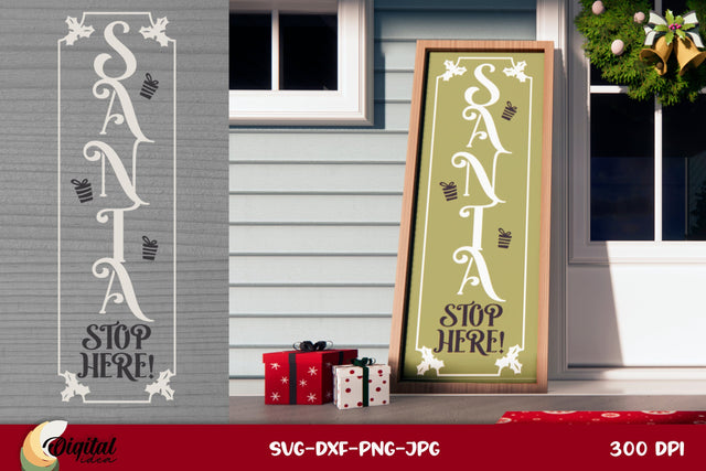 3D Door Sign. Vertical Signs SVG. Christmas Vertical Door Sign SVG. SVG Evgenyia Guschina 