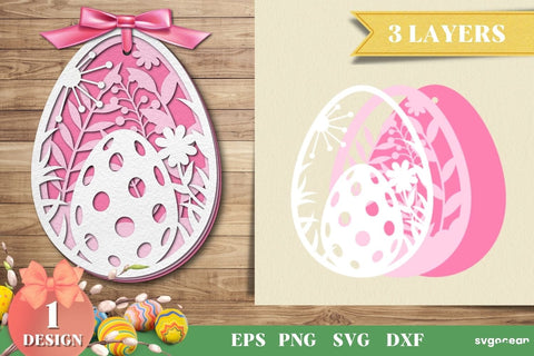 3D Easter Egg SVG Bundle | Layered Cut File SVG SvgOcean 