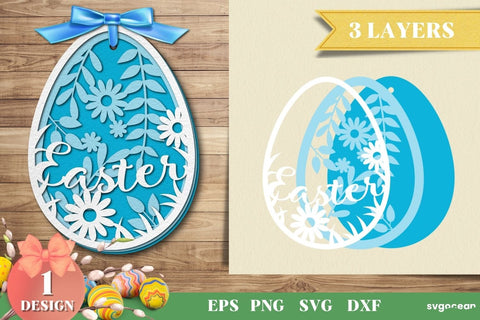 3D Easter Egg SVG Bundle | Layered Cut File SVG SvgOcean 