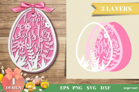 3D Easter Egg SVG Bundle | Layered Cut File SVG SvgOcean 