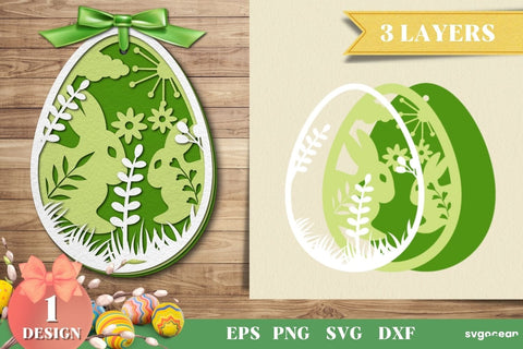 3D Easter Egg SVG Bundle | Layered Cut File SVG SvgOcean 