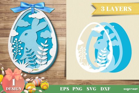 3D Easter Egg SVG Bundle | Layered Cut File SVG SvgOcean 