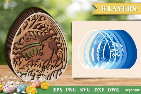 3D Easter Eggs Laser Cut | SVG | Glowforge SVG SvgOcean 