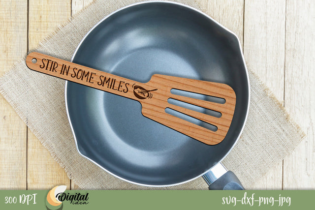 3D Engraved Wooden Spatulas. Kitchen Laser Cut Design. SVG. SVG Evgenyia Guschina 