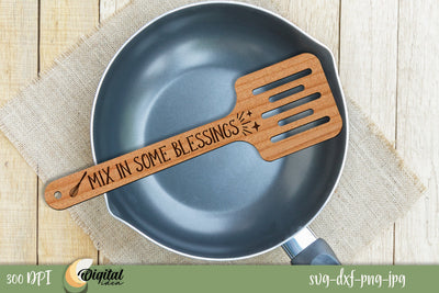 3D Engraved Wooden Spatulas. Kitchen Laser Cut Design. SVG. SVG Evgenyia Guschina 