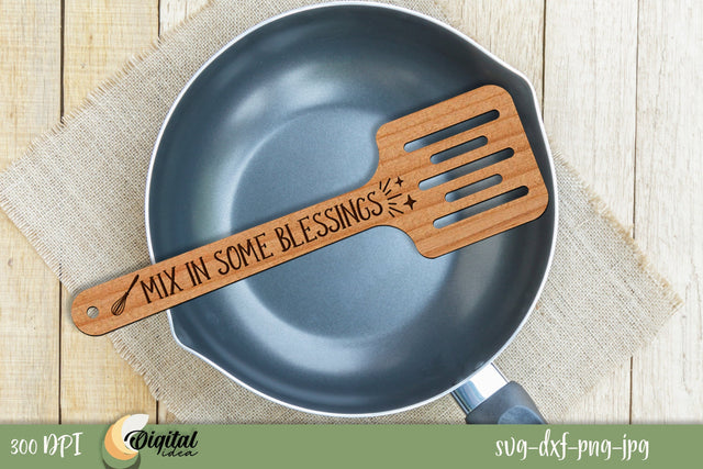 3D Engraved Wooden Spatulas. Kitchen Laser Cut Design. SVG. SVG Evgenyia Guschina 