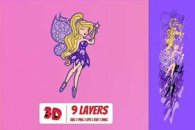 3D Fairy 1 SVG Cut File SVG SvgOcean 