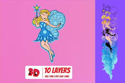 3D Fairy 3 SVG Cut File SVG SvgOcean 