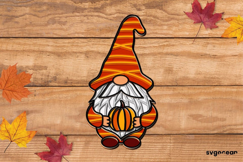 3D Fall Gnome Svg SVG SvgOcean 
