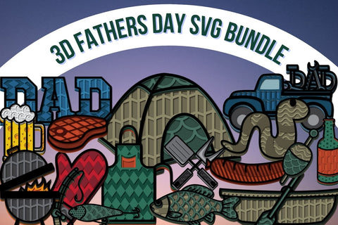 3D Fathers Day SVG Bundle SVG SvgOcean 