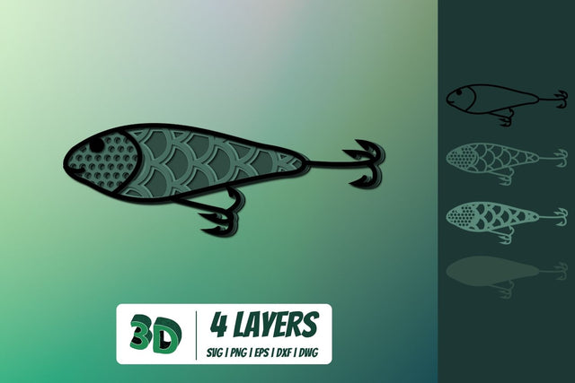 3D Fishing Lure SVG SVG SvgOcean 