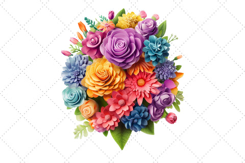 3d Floral Bouquet sublimation Clipart Bundle, Sublimation, 3d sublimation Sublimation FloridPrintables 