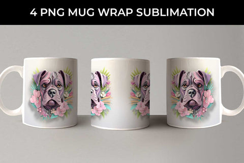3D Floral Fantasy Boxer Mug Sublimation PNG Bundle Free For Commercial Use Sublimation Sintegra 