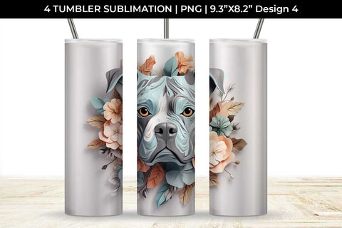 3d Floral Fantasy Boxer Tumbler Wrap Sublimation PNG Bundle Free For Commercial Use Sublimation Sintegra 