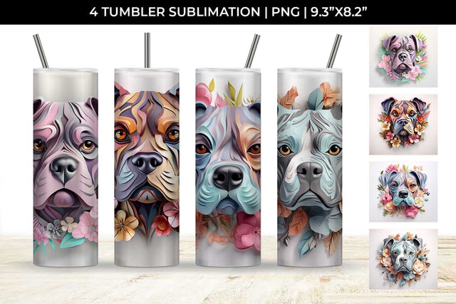 3d Floral Fantasy Boxer Tumbler Wrap Sublimation PNG Bundle Free For Commercial Use Sublimation Sintegra 