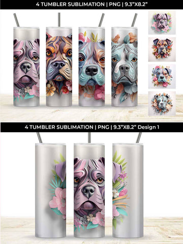 3d Floral Fantasy Boxer Tumbler Wrap Sublimation PNG Bundle Free For Commercial Use Sublimation Sintegra 