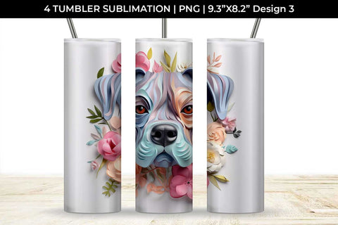 3d Floral Fantasy Boxer Tumbler Wrap Sublimation PNG Bundle Free For Commercial Use Sublimation Sintegra 