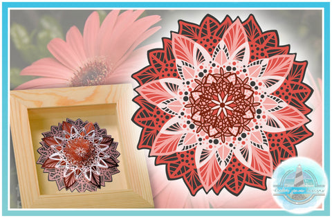 3D Floral Mandala Multi Layered Mandala SVG Files for Cricut SVG Harbor Grace Designs 