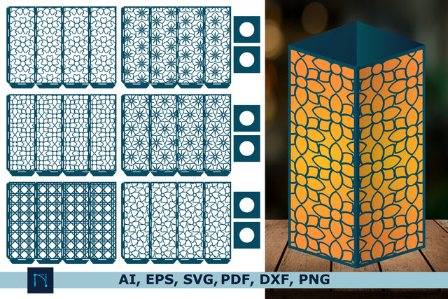 3d floral pattern Lantern SVG bundle SVG MD JOYNAL ABDIN 