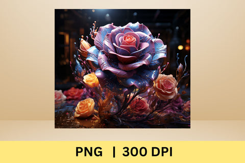 3d Floral Tumbler Sublimation | 3d Tumbler Wrap | PNG Sublimation FloridPrintables 