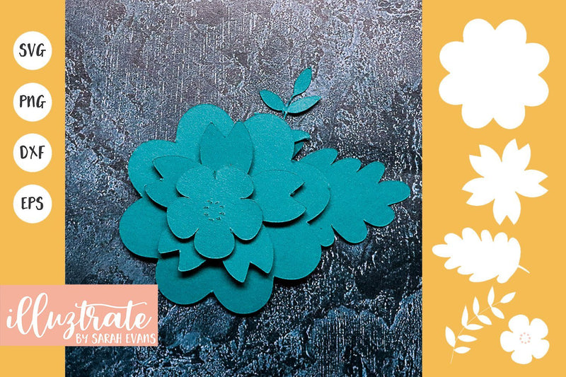 3d Flower Paper Craft Bundle - So Fontsy