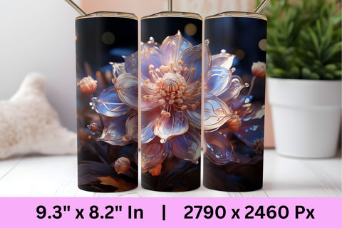 3d Flower Sublimation Tumbler, 3d Sublimation Tumbler Wrap Sublimation FloridPrintables 