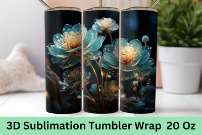 3d Flower Sublimation Tumbler, 3d Sublimation Tumbler Wrap Sublimation FloridPrintables 