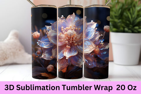 3d Flower Sublimation Tumbler, 3d Sublimation Tumbler Wrap Sublimation FloridPrintables 