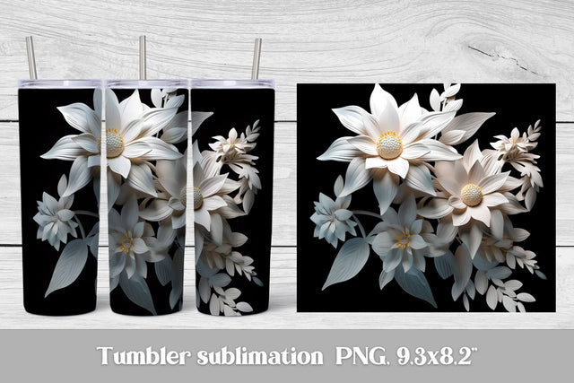 3d flower sublimation tumbler wrap | 3d flower sublimation Sublimation Svetana Studio 