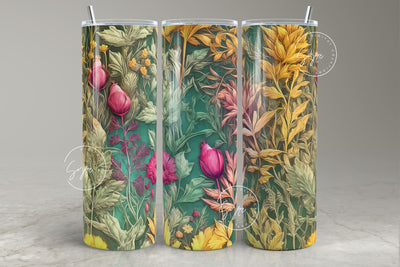 3D Flower Tumbler, Floral Tumbler Wrap, 20 oz Skinny Tumbler Sublimation, Spring Tumbler, Wedding Tumbler Wrap, Mural Art, Digital Download Sublimation Syre Digital Creations 
