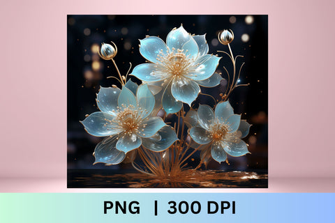 3d Flowers Sublimation Tumbler | 3D Flowers Tumbler Wrap Sublimation FloridPrintables 