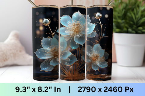 3d Flowers Sublimation Tumbler | 3D Flowers Tumbler Wrap Sublimation FloridPrintables 