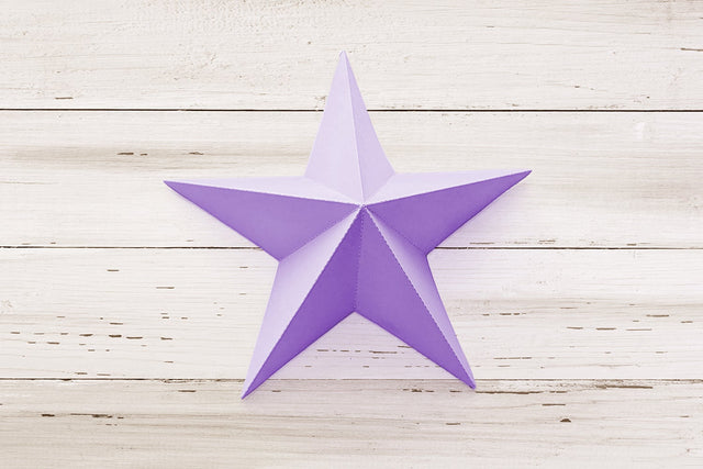 3D Folded Paper Star with 5 Points SVG 3D Paper Risa Rocks It 