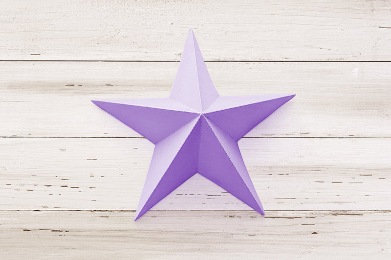 3D Folded Paper Star with 5 Points SVG 3D Paper Risa Rocks It 