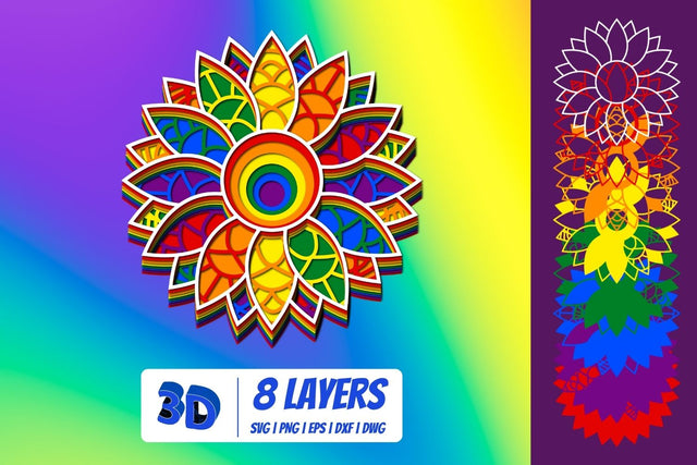 3D Gay Flower SVG SVG SvgOcean 