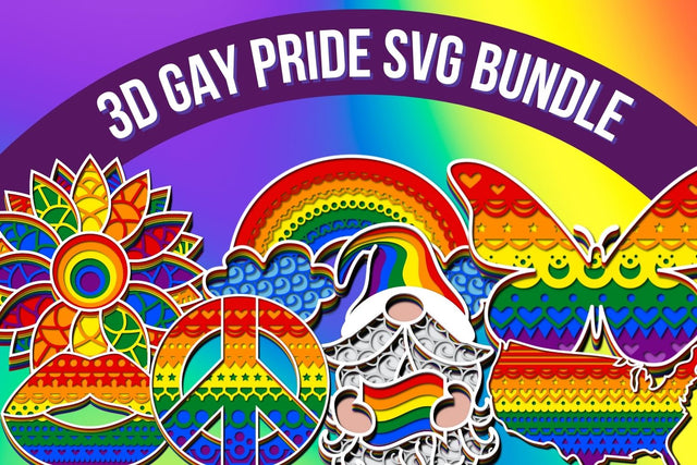 3D Gay Pride SVG Bundle SVG SvgOcean 