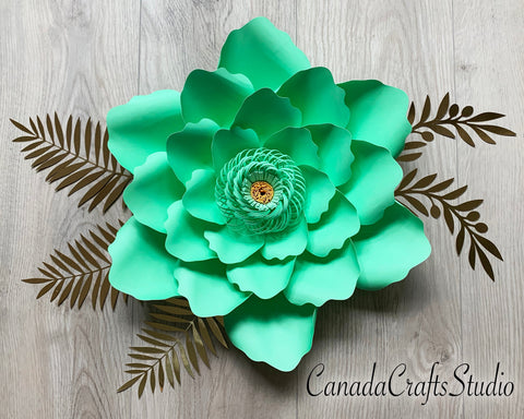 3D Giant Paper Flower Template SVG CanadaCraftsStudio 