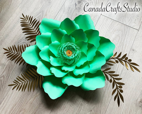 3D Giant Paper Flower Template SVG CanadaCraftsStudio 