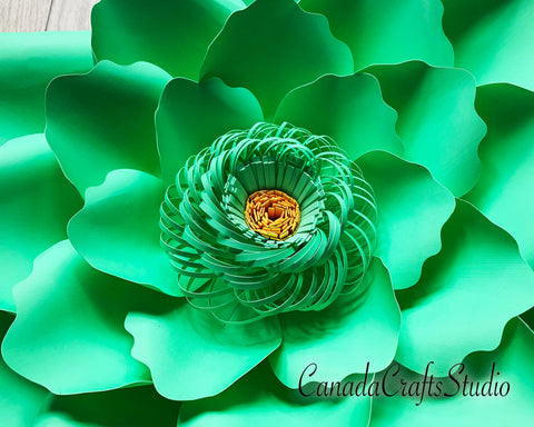 3D Giant Paper Flower Template SVG CanadaCraftsStudio 