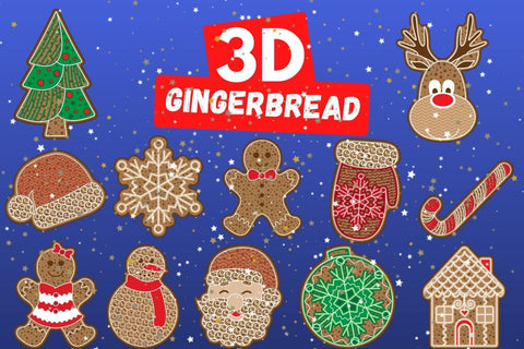 3D Gingerbread SVG Bundle SVG SvgOcean 