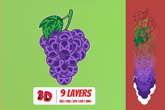 3D Grape SVG Cut File SVG SvgOcean 