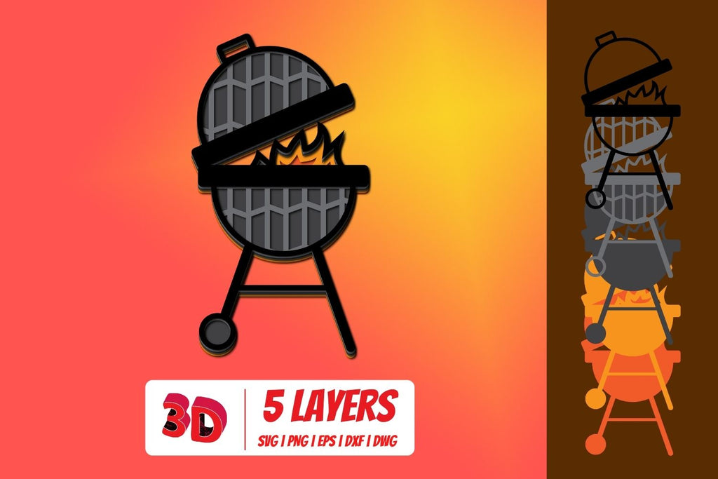 3D Grill SVG - So Fontsy