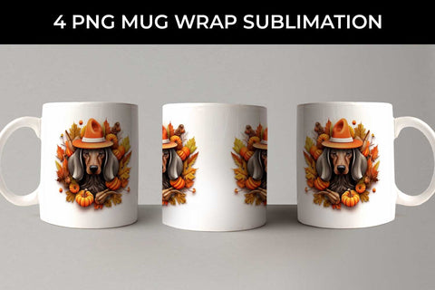 3D Halloween Dachshund Dog Mug Wrap Sublimation PNG Bundle Free For Commercial Use Sublimation Sintegra 