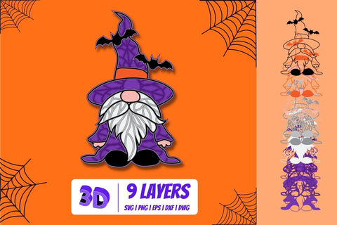 3D Halloween Gnome SVG Bundle SVG SvgOcean 