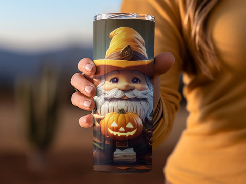 3D Halloween Gnome tumbler wrap Sublimation Luvleigh Digitals 
