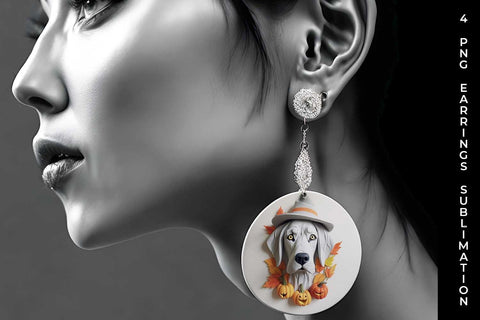 3D Halloween Great Dane Dog Earrings Sublimation PNG Bundle Free For Commercial Use Sublimation Sintegra 