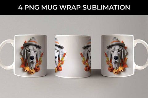 3D Halloween Great Dane Dog Mug Wrap Sublimation PNG Bundle Free For Commercial Use Sublimation Sintegra 