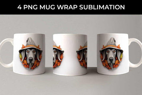 3D Halloween Great Dane Dog Mug Wrap Sublimation PNG Bundle Free For Commercial Use Sublimation Sintegra 